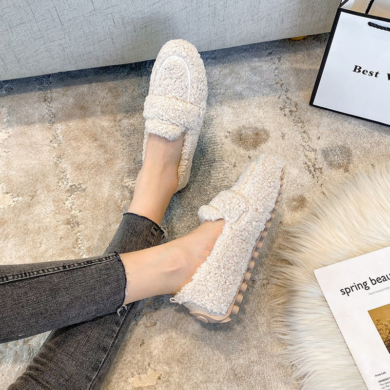 Arielle Plush Loafers Met Antislipzool - Kursava