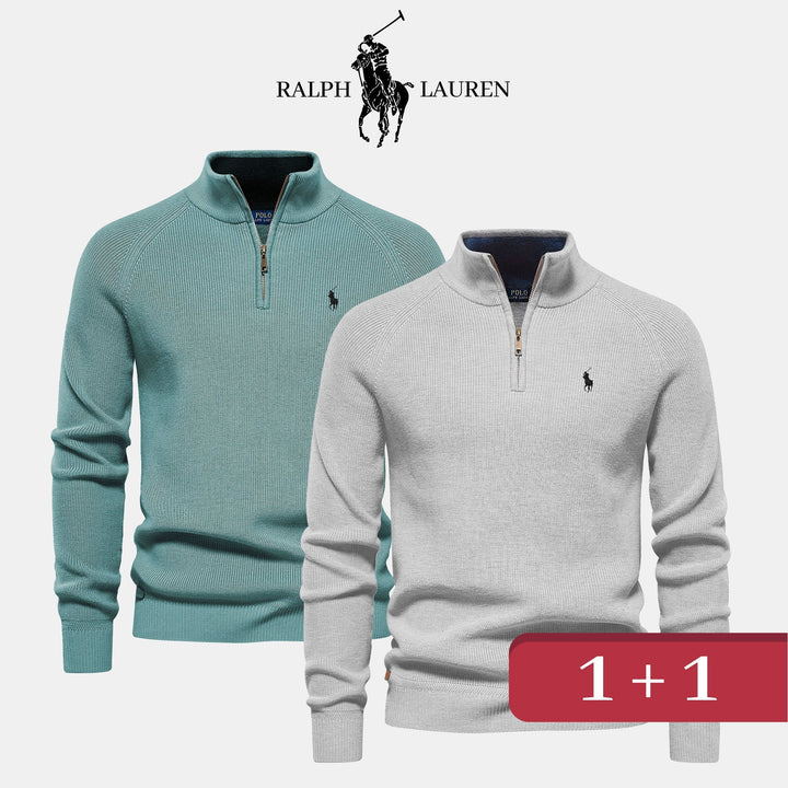 R&L 1+1 Zip Neck Sweater