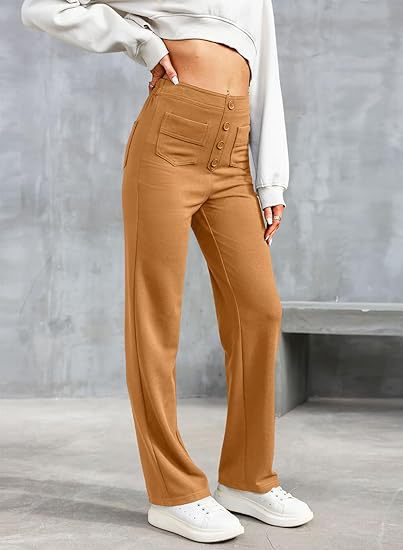 High-waisted elastische casual broek - Kursava