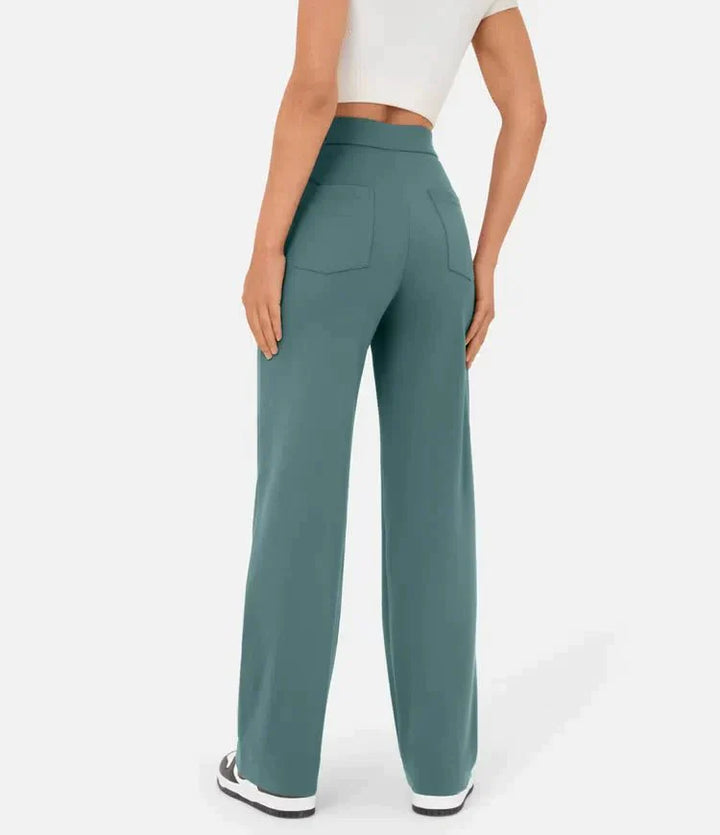 High-waisted elastische casual broek - Kursava