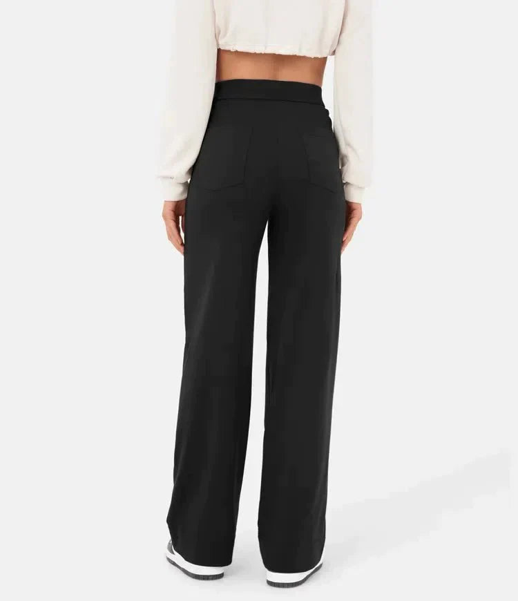 High-waisted elastische casual broek - Kursava